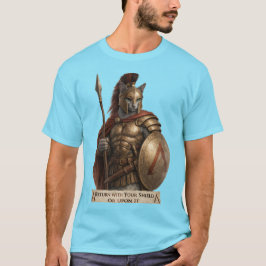 Rysk Blå Spartansk Katt T Shirt
