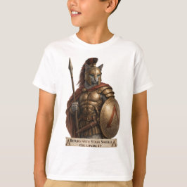 Rysk Blå Spartansk Katt T Shirt