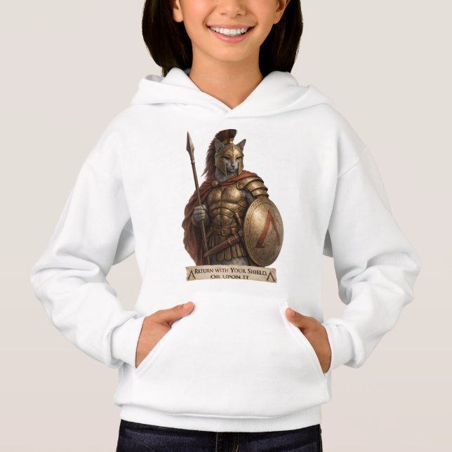 Rysk blå spartansk katt t shirt (Framsida)