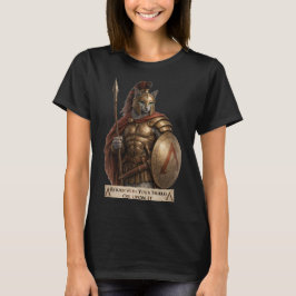 Rysk Blå Spartansk Katt T Shirt
