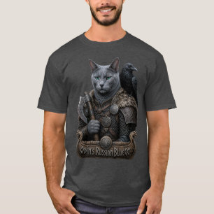 Rysk Blå Veteran Odin’s Cat T Shirt