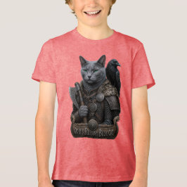 Rysk Blå Veteran Odin’s Cat T Shirt