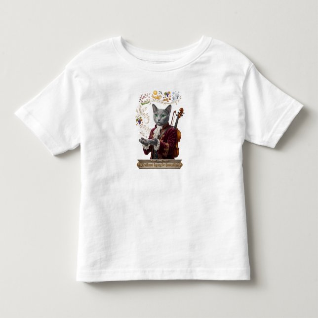 Rysk Blå Vivaldi Katt: Ett Levande Arv T Shirt (Framsida)