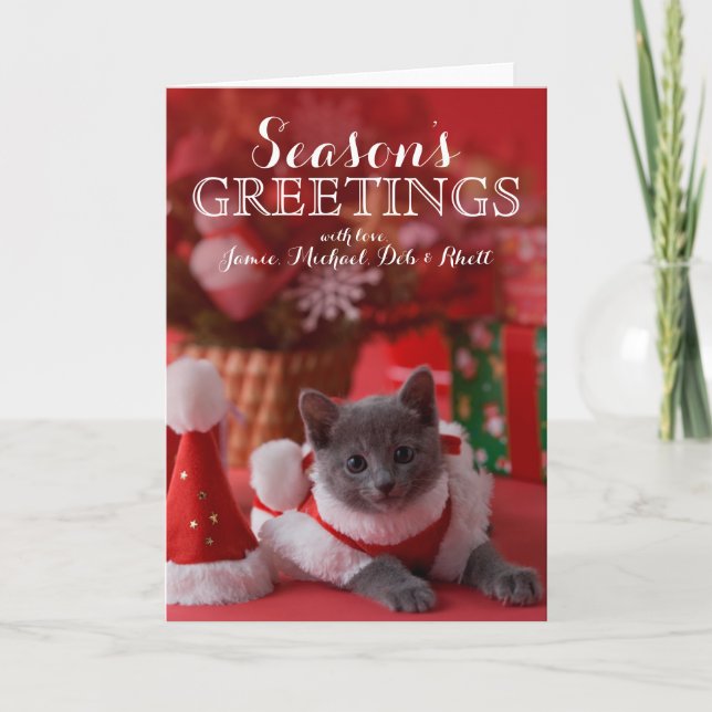 Rysk blåttkattunge och jul helgkort (Framsida)