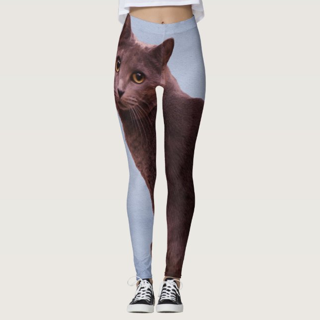 Rysk blåttkisse leggings (Framsida)