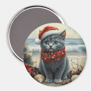 Rysk Blue Cat-Vintage - Beach Magnet