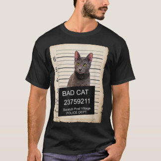 Rysk Blue Kitten mugg sköt illa Cat T Shirt