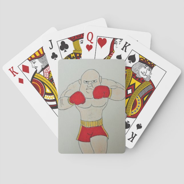 Rysk boxer Sketch-uppspelningskort Spel Kort (Baksidan)