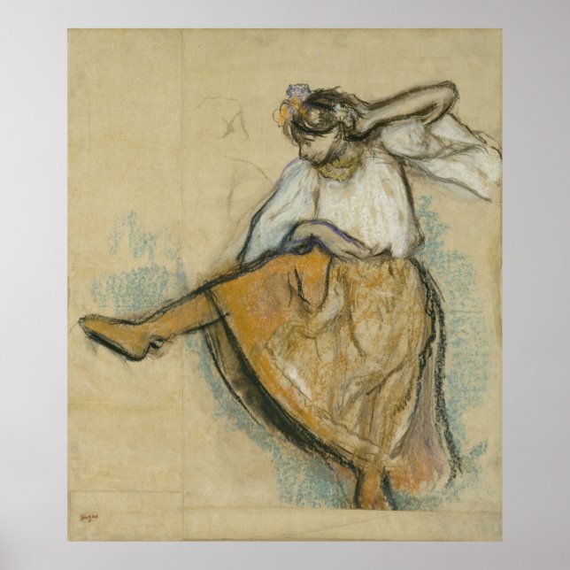 Rysk dansare av Edgar Degas Poster (Framsidan)