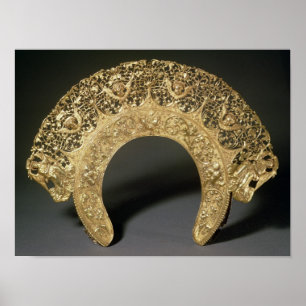 Rysk diadem med filigree-arbete poster