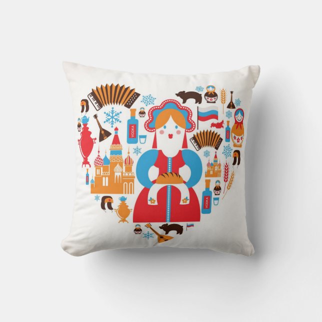 Rysk doll Matryoshka Cushion Cover Kudde (Framsida)