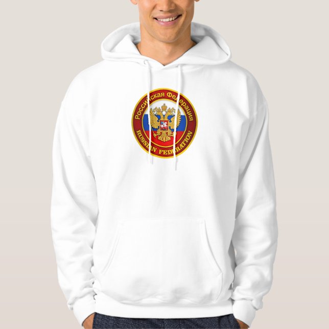 Rysk Emblem-apparat Sweatshirt Med Luva (Framsida)