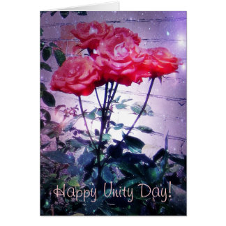 Rysk enhetdag röd ros hälsningskort
