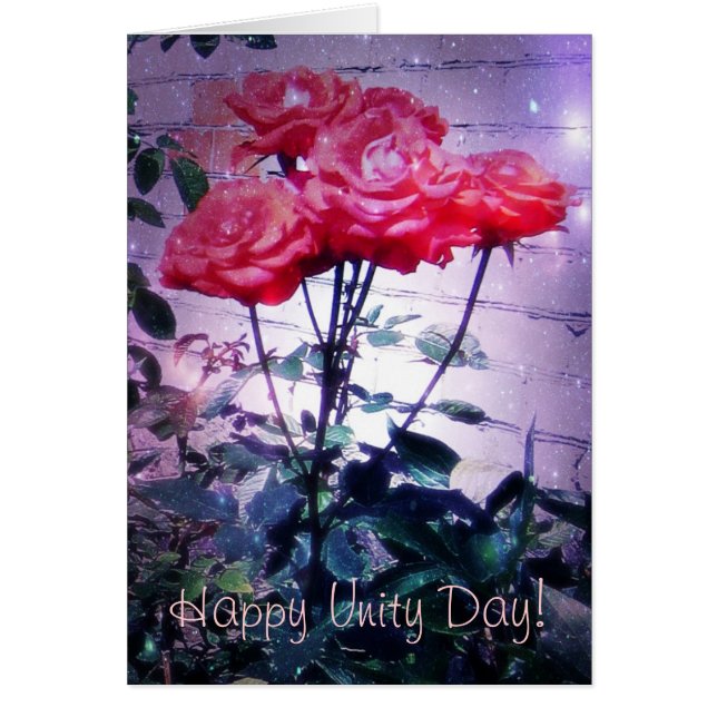 Rysk enhetdag röd ros hälsningskort (Framsidan)
