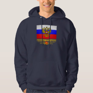 Rysk federationflagga & Emblem Tröja Med Luva