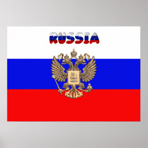 Rysk flagga poster