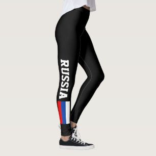 Rysk flaggadamasker för sportkonditionyoga leggings