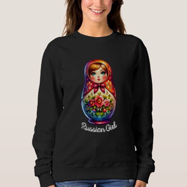 Rysk flicka! Ryssland Matryoshka ryska för Rysslan T Shirt (Framsida)