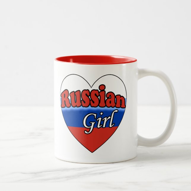 Rysk flicka Två-Tonad mugg (Höger)