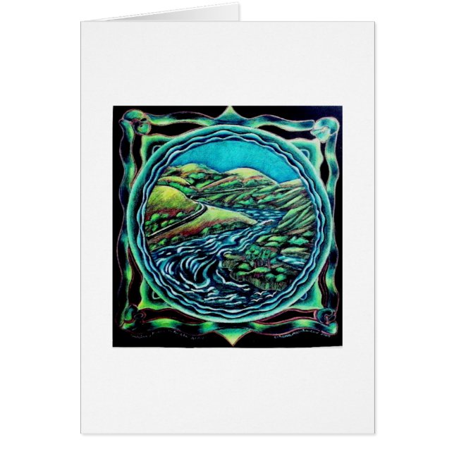 Rysk flodMandala Hälsningskort (Framsidan)