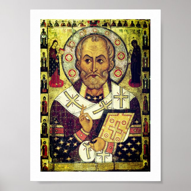 Rysk ikon av S:t Nikolaus Poster (Framsidan)