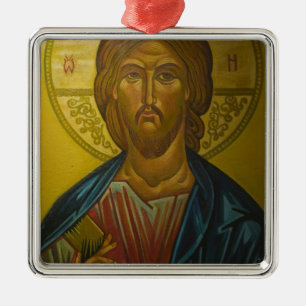 Rysk ikon inne i St. Sofias kyrka / Julgransprydnad Metall