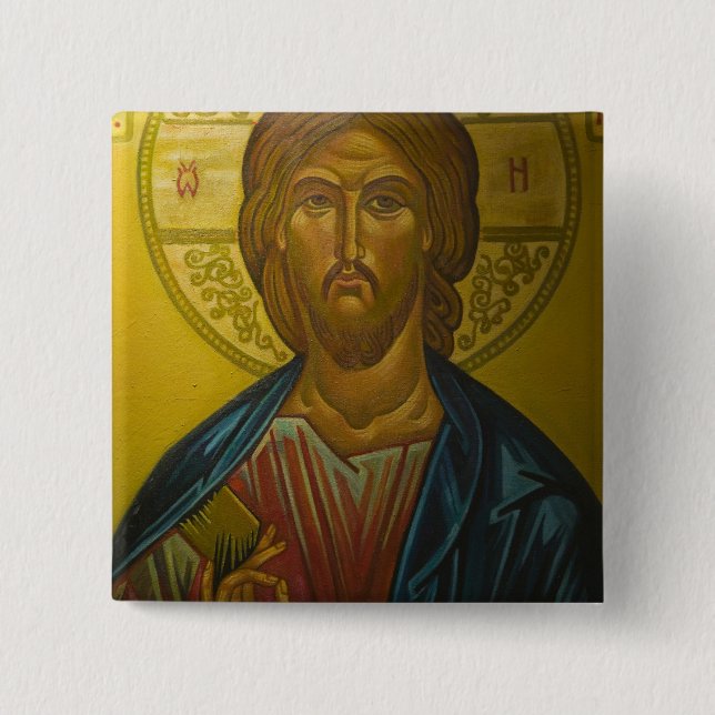 Rysk ikon inne i St. Sofias kyrka / Knapp (Framsida)