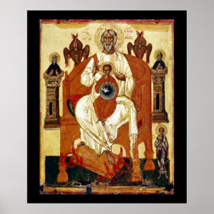 Rysk Jesus art nouveaustillbild Poster