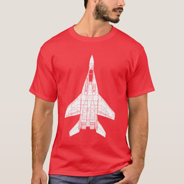 Rysk jetkämpe för Fulcrum Mig-29 Tee Shirt (Framsida)