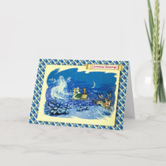 Rysk jul för vintage, inbillade Santa Helgkort