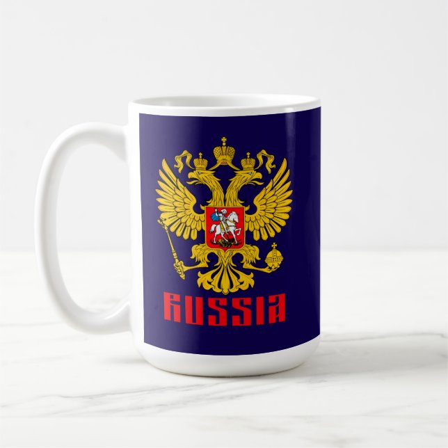 Rysk kejserlig örnsflagga kaffemugg (Vänster)