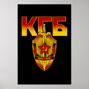 Rysk KGB Badge Sovjetera Poster