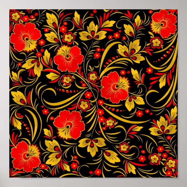 Rysk khokhloma poster (Framsidan)