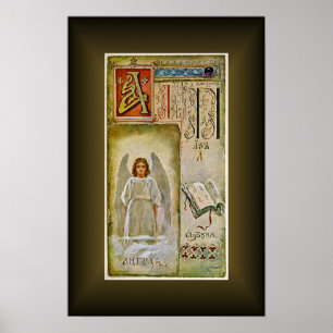 Rysk-kyrilliska alfabet-kort ~ Elisabeth Bohm Poster