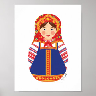 Rysk Matryoshka-affisch Poster