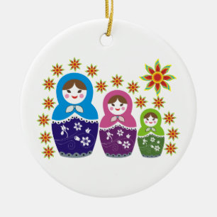 Rysk Matryoshka Dolls-anpassningsbarnas ornament