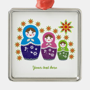 Rysk Matryoshka Dolls-anpassningsbarnas ornament