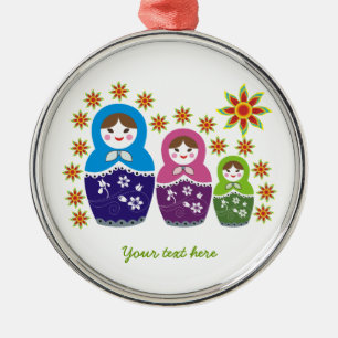 Rysk Matryoshka Dolls-anpassningsbarnas ornament