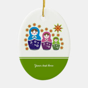 Rysk Matryoshka Dolls-anpassningsbarnas ornament