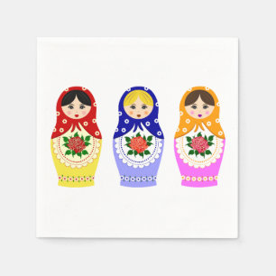 Rysk matryoshka som bygga bo dockor pappersservett