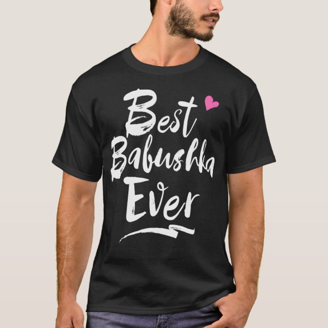 Rysk mormor Best Babushka nånsin mormor T Shirt (Framsida)