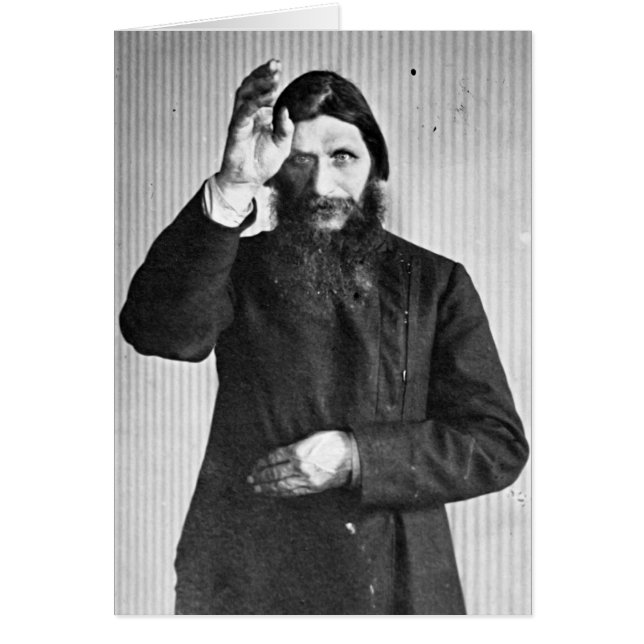 Rysk Mystic Grigori Yefimovich Rasputin Hälsningskort (Framsidan)