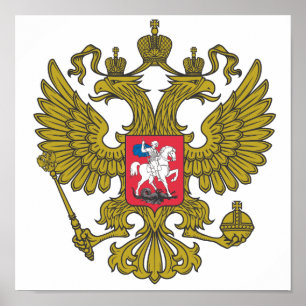 Rysk nationell emblem poster