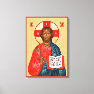 Rysk ortodox symbol av den Jesus Kristus Canvastryck
