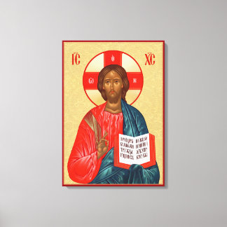 Rysk-ortodoxa ikonen Jesus Kristus Canvastryck