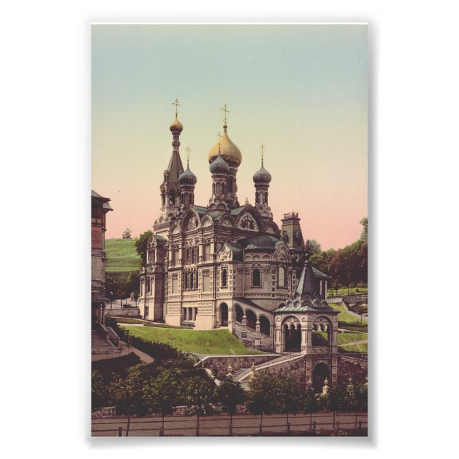 Rysk-ortodoxa kyrkan i Moskva Fototryck (Framsidan)