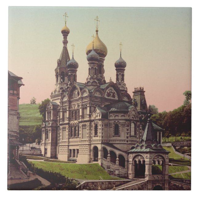 Rysk-ortodoxa kyrkan i Moskva Kakelplatta (Framsidan)