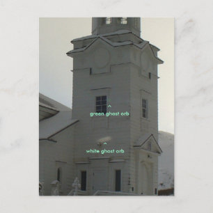Rysk-ortodoxa kyrkan med spökkulor meddelande vykort