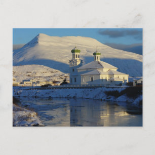 Rysk-ortodoxa kyrkan på sydsidan, Unalaska Islan Vykort