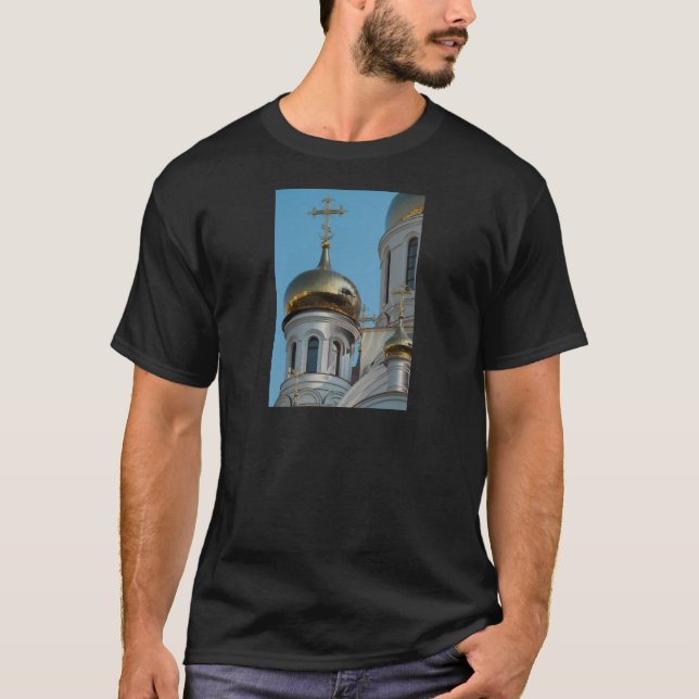 Rysk ortodoxa kyrkkupola tee shirt (Framsida)